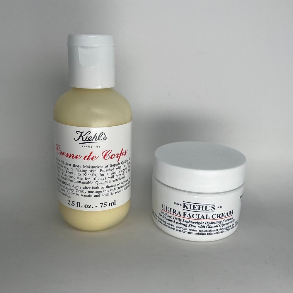 NEW Kiehl's Ultra Facial Cream .95 oz and Crème de Corps 2.5 oz